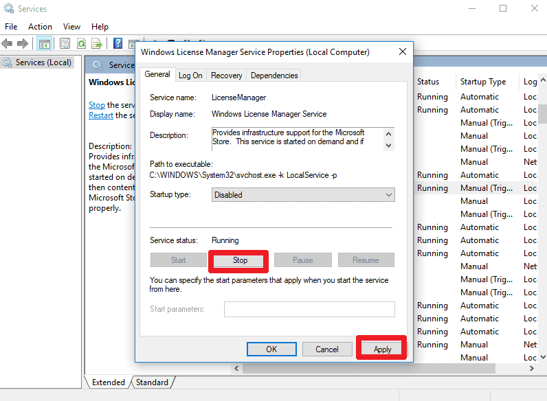 Disable windows licensing monitoring services